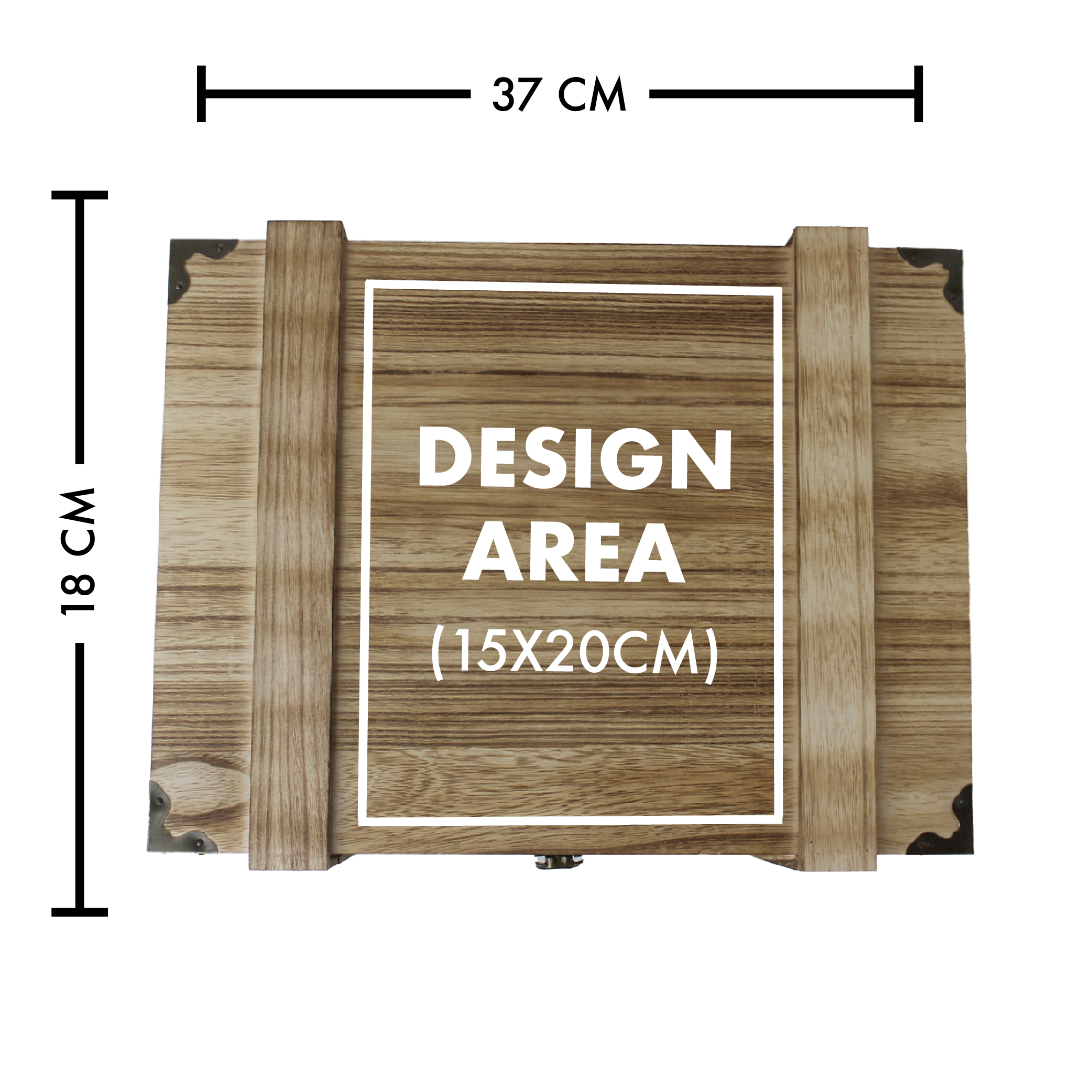 Rustic Pine Wood Storage Box