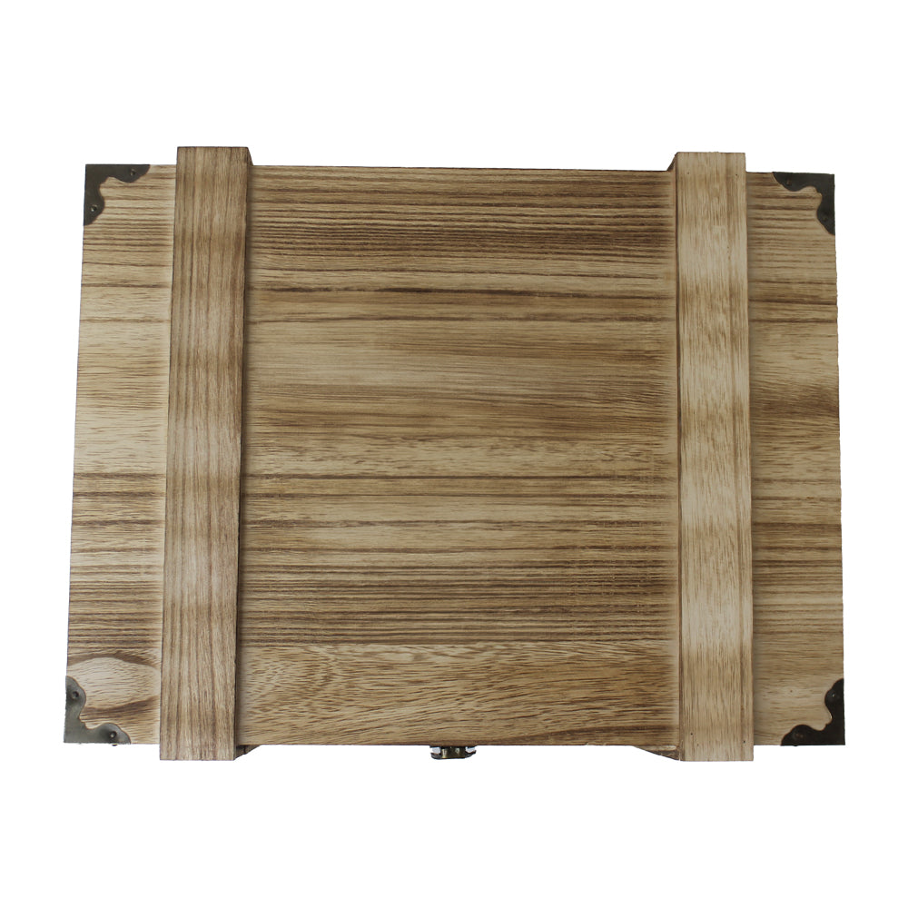 Rustic Pine Wood Storage Box